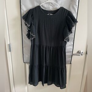 Who What Wear for Target Black Ruffle Sleeve Mini Dress